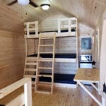 Boo Boo's Bungalow interior - Triple-decker Bunk Beds